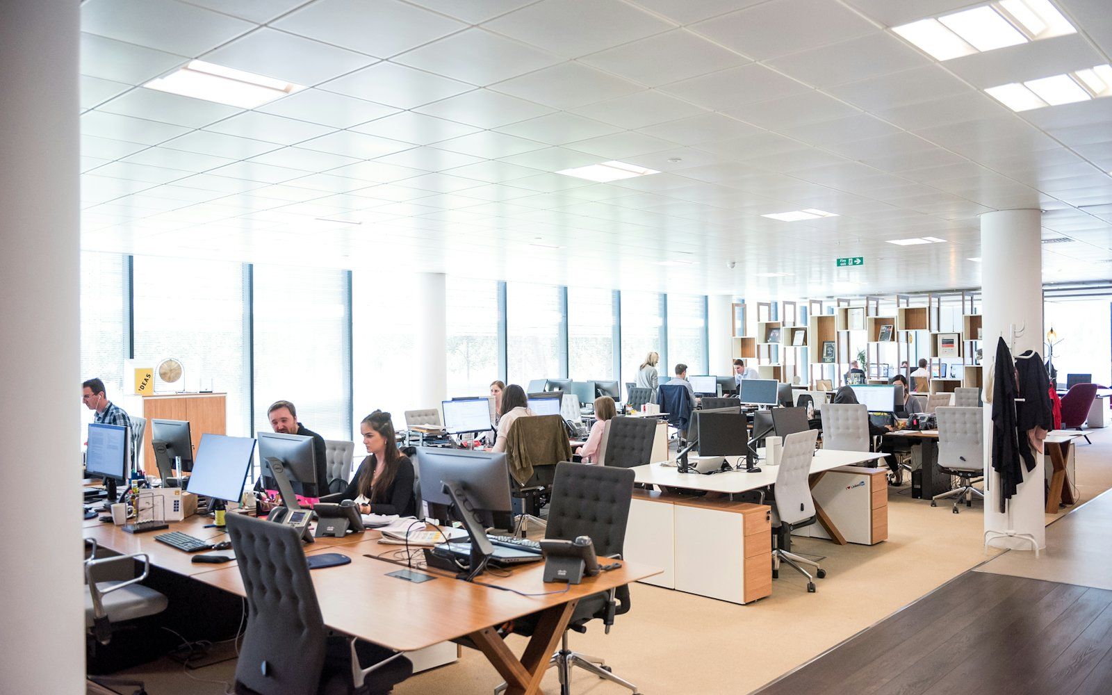 A customer service team supporting claims in an office