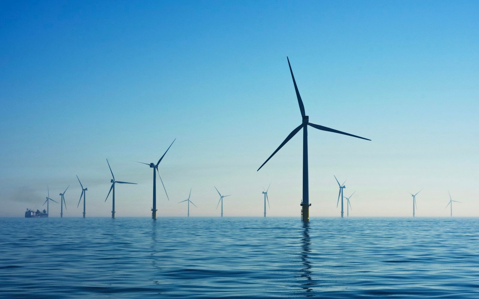 Wind turbines generating renewable energy