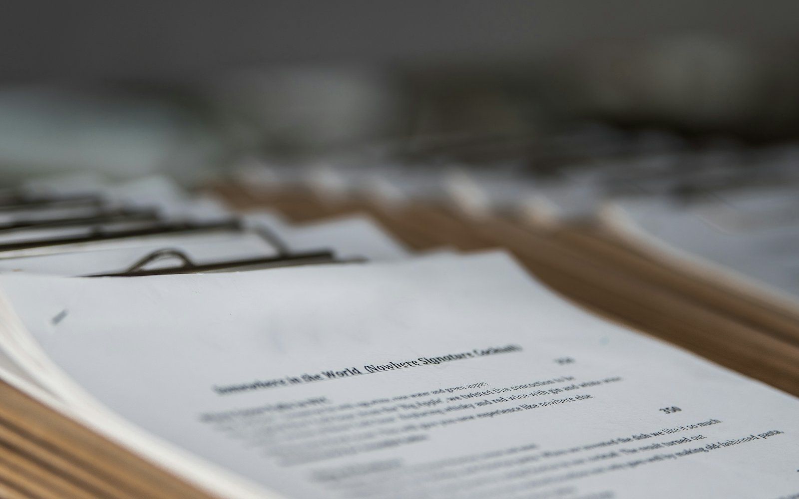 Investigation documents and evidence laid out on a desk